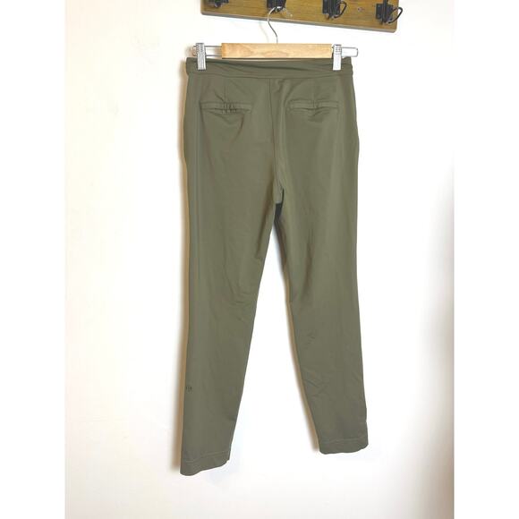 Lululemon Women’s Olive Green Drawstring Slim Leg Sz 4 Professional - Picture 1 of 5